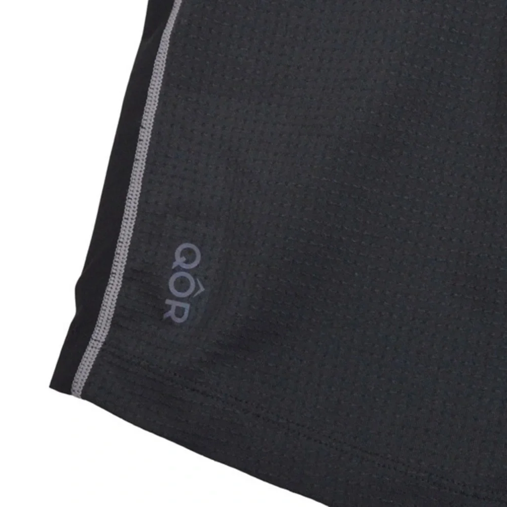 QOR Men’s Padded Cycling Shorts, Deep Charcoal Gray/Black -‎ Size Small
